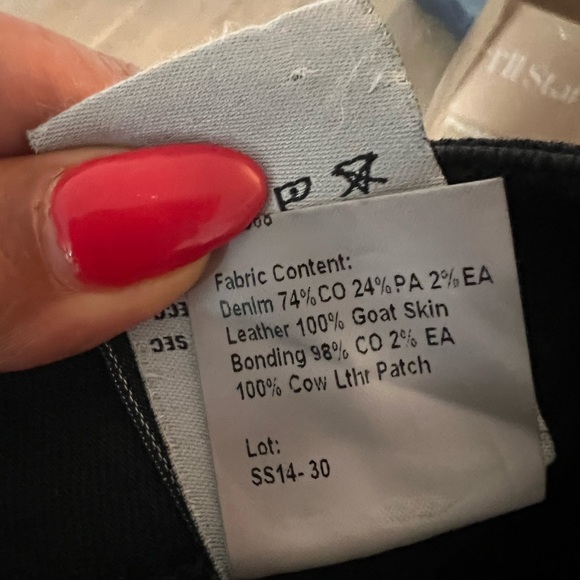 R13 leather & denim skinny jeans - Picture 6 of 6